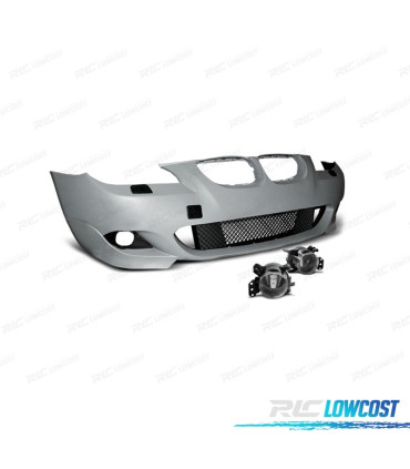 PARE CHOCS FRONTAL BMW E60 E61 03-10 LOOK M + ANTIBROUILLARD SANS PDC