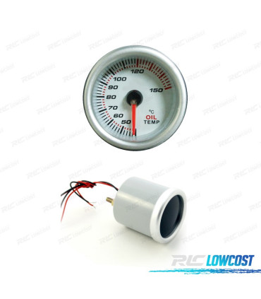 MANOMÈTRE DE TEMPÉRATURE HUILE BLANC