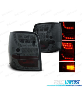 FEUX ARRIÈRE VOLKSWAGEN VW PASSAT VARIANT 00-05 LED FOND CHROMÉ FUMÉ