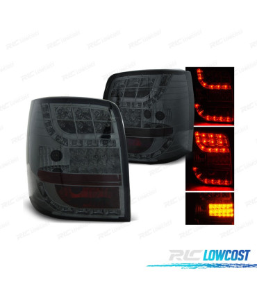 FEUX ARRIÈRE VOLKSWAGEN VW PASSAT VARIANT 00-05 LED FOND CHROMÉ FUMÉ