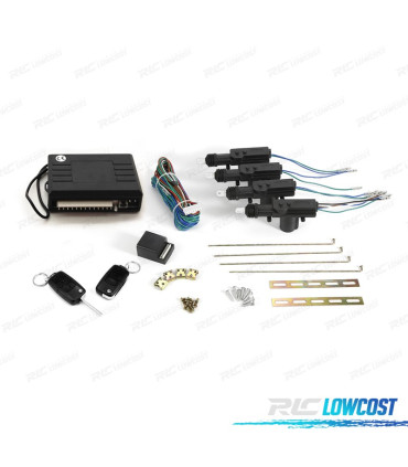 FERMETURE CENTRALISÉE UNIVERSELLE AVEC MOTEURS ET 2 TÉLÉCOMMANDES AVEC CLÉ RÉTRACTABLE