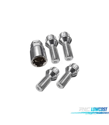 KIT DE 4 BOULONS DE ROUE DE SECURITE ANTIVOL 12X150