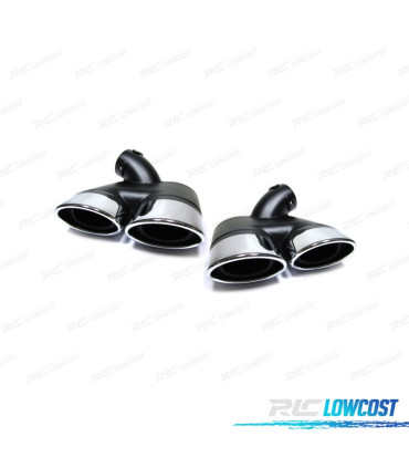 COLLECTEURS D'ÉCHAPPEMENT DOUBLES OVALES MERCEDES W211 02-09 LOOK AMG DIESEL