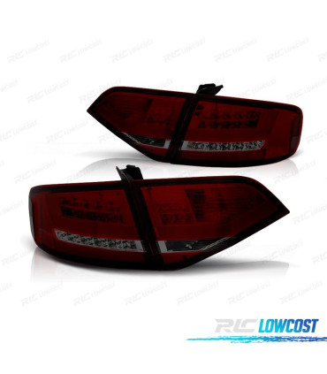 FEUX ARRIÈRE AUDI A4 B8 07-11 LIGHT BAR ROUGE FUMÉ