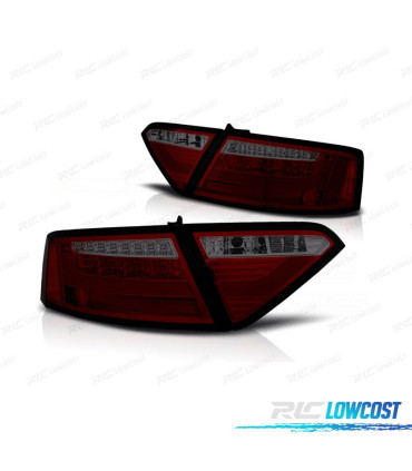 FEUX ARRIÈRE POUR AUDI A5 07-11 LIGHT BAR ROUGE FUMÉ