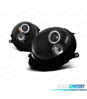 PHARES POUR MINI COOPER R56 R57 06-13 ANGEL EYES FOND NOIR