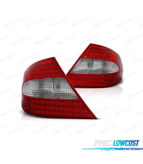 FEUX ARRIÈRE POUR MERCEDES CLK W209 05-10 LED ROUGE CHROMÉ