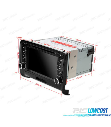 AUTORADIO 2DIN 7" POUR AUDI TT 06-12 USB GPS TACTIL HD