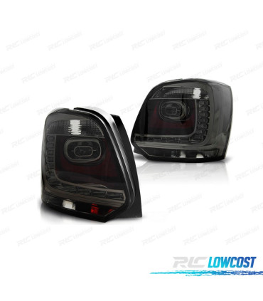 FEUX ARRIÈRE VOLKSWAGEN VW POLO 6R 09-14 LED FOND CHROMÉ FUMÉ