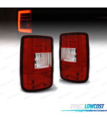 FEUX ARRIÈRE VOLKSWAGEN VW CADDY 04-15 LED ROUGE CHROMÉ