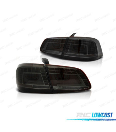 FEUX ARRIÈRE VOLKSWAGEN VW PASSAT 10-14 LED FOND CHROMÉ FUMÉ