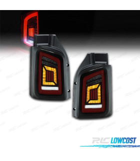 FEUX ARRIÈRE CARDNA POUR VOLKSWAGEN VW T5 1P 03-09 LIGHT BAR DINAMIQUE FOND ROUGE FUMÉ