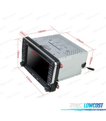 AUTORADIO 2DIN 7" POUR SKODA USB GPS TACTIL HD