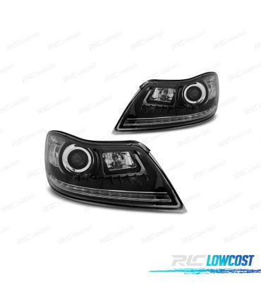 PHARES POUR SKODA OCTAVIA 08-13 DAYLIGHT FOND NOIR