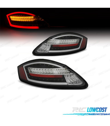 FEUX ARRIÈRE POUR PORSCHE BOXSTER 987 CAYMAN 987C LIGHT BAR DINAMIQUE FOND NOIR