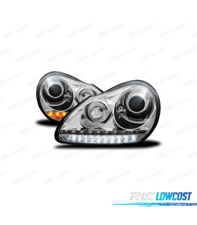 PHARES PORSCHE CAYENNE 03-07 DAYLIGHT FOND CHROMÉ