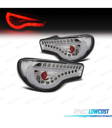 FEUX ARRIÈRE POUR TOYOTA GT86 12- LIGHT BAR FOND CHROMÉ