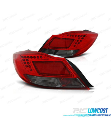 FEUX ARRIÈRE POUR OPEL INSIGNIA 08-13 LED ROUGE CHROMÉ