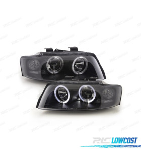 PHARES AUDI A4 B6 00-04 ANGEL EYES FOND NOIR