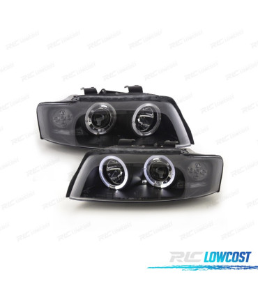 PHARES AUDI A4 B6 00-04 ANGEL EYES FOND NOIR