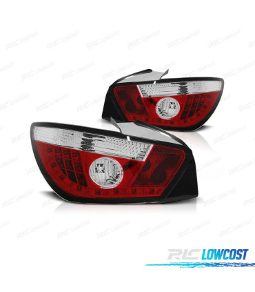 FEUX ARRIÈRE SEAT IBIZA 3P 08-12 LED ROUGE CHROMÉ