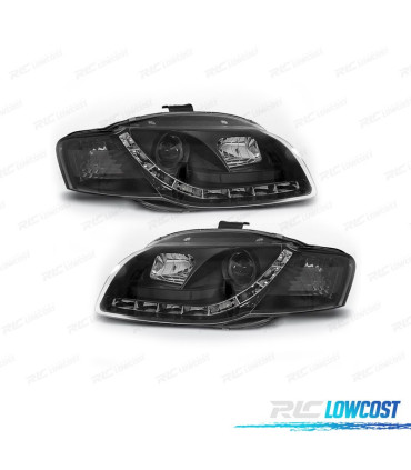 PHARES AUDI A4 B7 04-07 DAYLIGHT FOND NOIR