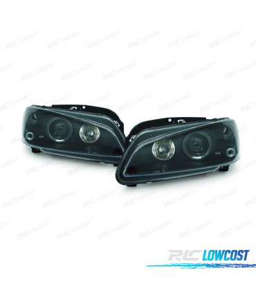 PHARES PEUGEOT 106 ANGEL EYES FOND NOIR 96-05 H1