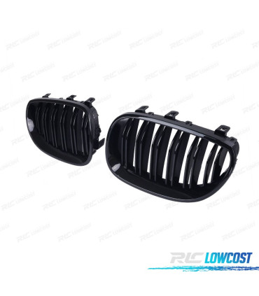 DOUBLE CALANDRE BMW E60 03-10 LOOK M5 NOIR BRILLANT
