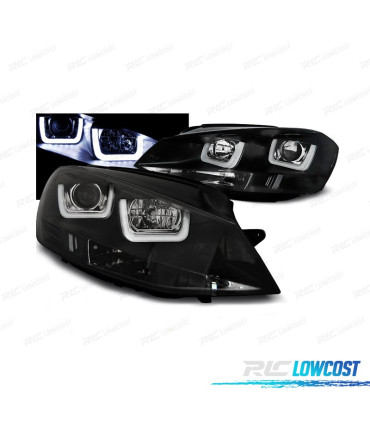 PHARES VOLKSWAGEN VW GOLF 7 12-17 GTI FEUX DE JOUR À LED FOND NOIR