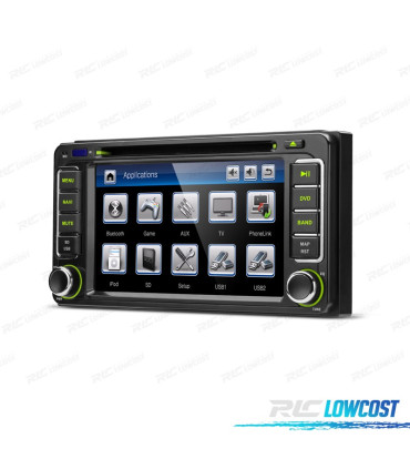 AUTORADIO 2DIN GPS 6.2" HD TACTILE POUR TOYOTA BLUETOOTH USB SD