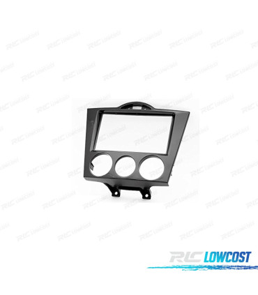FACADE AUTORADIO 2 DIN NOIR BRILLANT POUR MAZDA RX-8 03-08 AIR CONDITIONNÉ MANUEL
