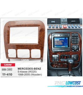 FACADE AUTORADIO 2 DIN BOIS BRILLANT POUR MERCEDES CLASSE S