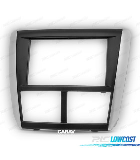 FACADE AUTORADIO 2 DIN NOIR ET GRIS POUR SUBARU FORESTER 08-12 IMPREZA 07-12