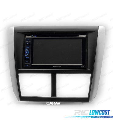 FACADE AUTORADIO 2 DIN NOIR ET GRIS POUR SUBARU FORESTER 08-12 IMPREZA 07-12