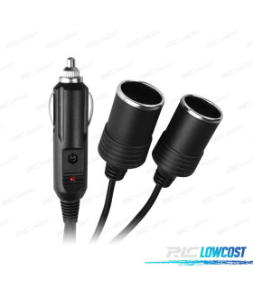 ADAPTATEUR BRIQUET 12V AVEC 2 ENTRÉES ET CÂBLE 28CM