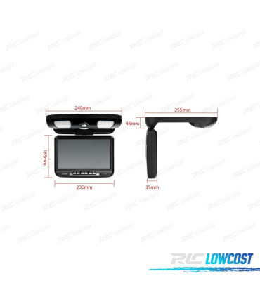 ÉCRAN DE TOIT XTRONS 9" AVEC DVD ET JEUX