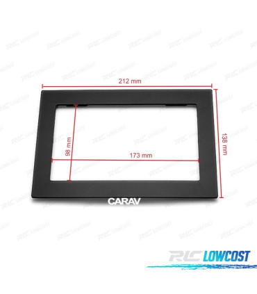 FACADE AUTORADIO 2-DIN UNIVERSEL 173*98 212*138 MM