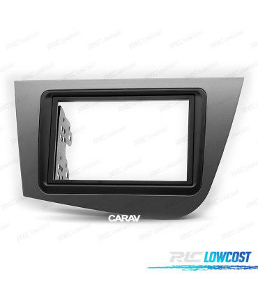 FACADE AUTORADIO 2-DIN GRIS POUR SEAT LEON 05-12