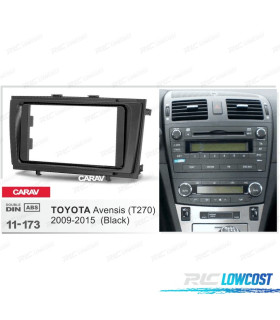 FACADE AUTORADIO 2-DIN NOIR POUR TOYOTA AVENSIS 09-15