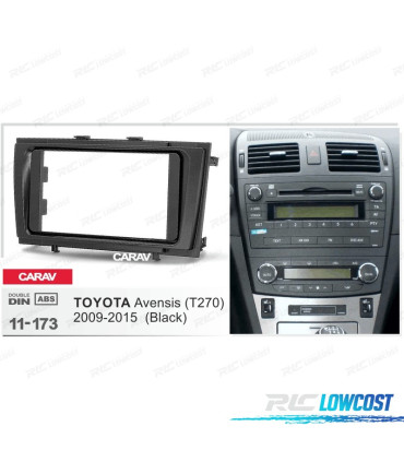 FACADE AUTORADIO 2-DIN NOIR POUR TOYOTA AVENSIS 09-15