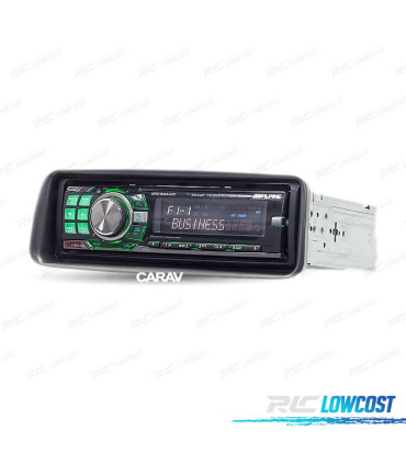 FACADE AUTORADIO 1-DIN NOIR POUR PEUGEOT 206 98-07