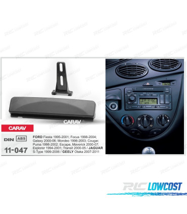 CADRE ADAPTATEUR NOIR AUTORADIO 1-DIN FORD