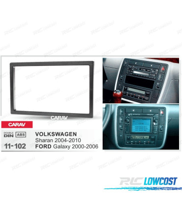 FACADE AUTORADIO 2 DIN NOIR POUR FORD GALAXY VOLKSWAGEN VW SHARAN