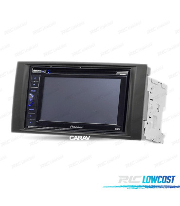 FACADE AUTORADIO 2-DIN NOIR POUR VOLKSWAGEN VW TOUAREG 02-10 T5 MULTIVAN, ELLE, TRANSPORTER 03-09