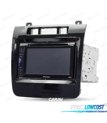 FACADE AUTORADIO 2 DIN NOIR BRILLANT POUR VOLKSWAGEN VW TOUAREG 10-14