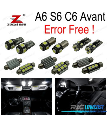 KIT 20 AMPOULES LED INTÉRIEUR POUR AUDI A6 S6 RS6 C6 AVANT 05-11