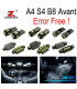KIT 20 AMPOULES LED INTÉRIEUR AUDI A4 S4 B8 QUATTRO AVANT
