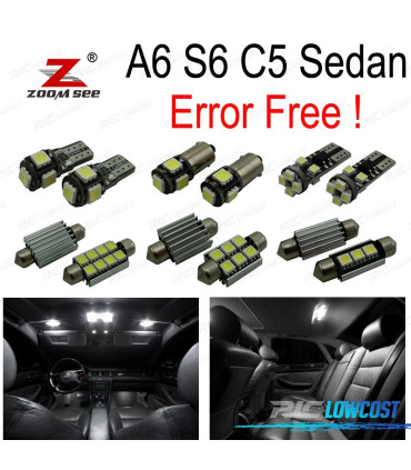 KIT 24 AMPOULES LED INTÉRIEUR POUR AUDI A6 S6 C5 BERLINE 98-04