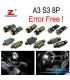 KIT 16 AMPOULES LED INTÉRIEUR POUR AUDI A3 S3 8P 2006 -2013