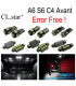 KIT 19 AMPOULES LED INTÉRIEUR POUR AUDI A6 S6 C4 AVANT WAGON 94-97